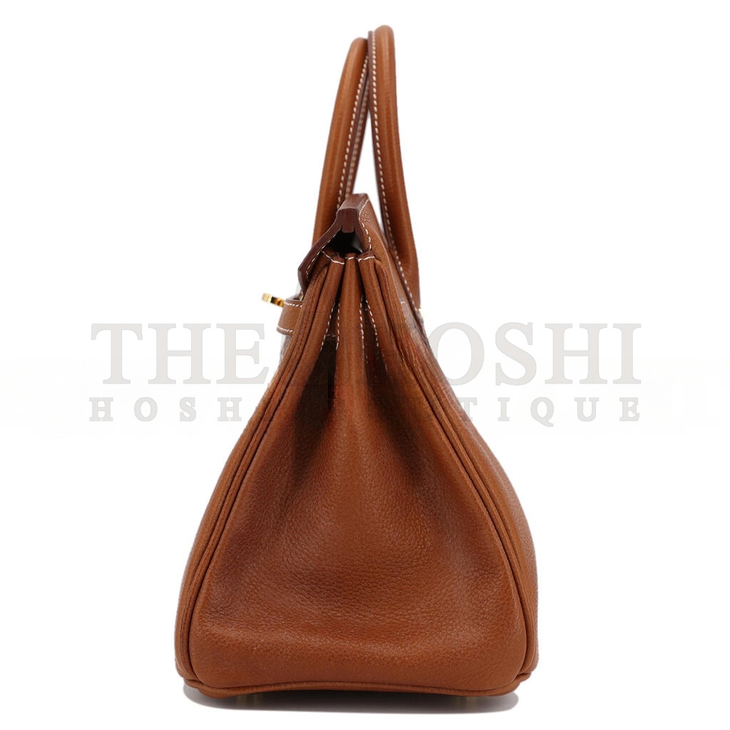 H**me5 BIRKIN 25 SADDLE LEATHER GOLDEN BROWN GOLD BUCKLE BAG 9012863189 (25*20*13cm) Master Quality